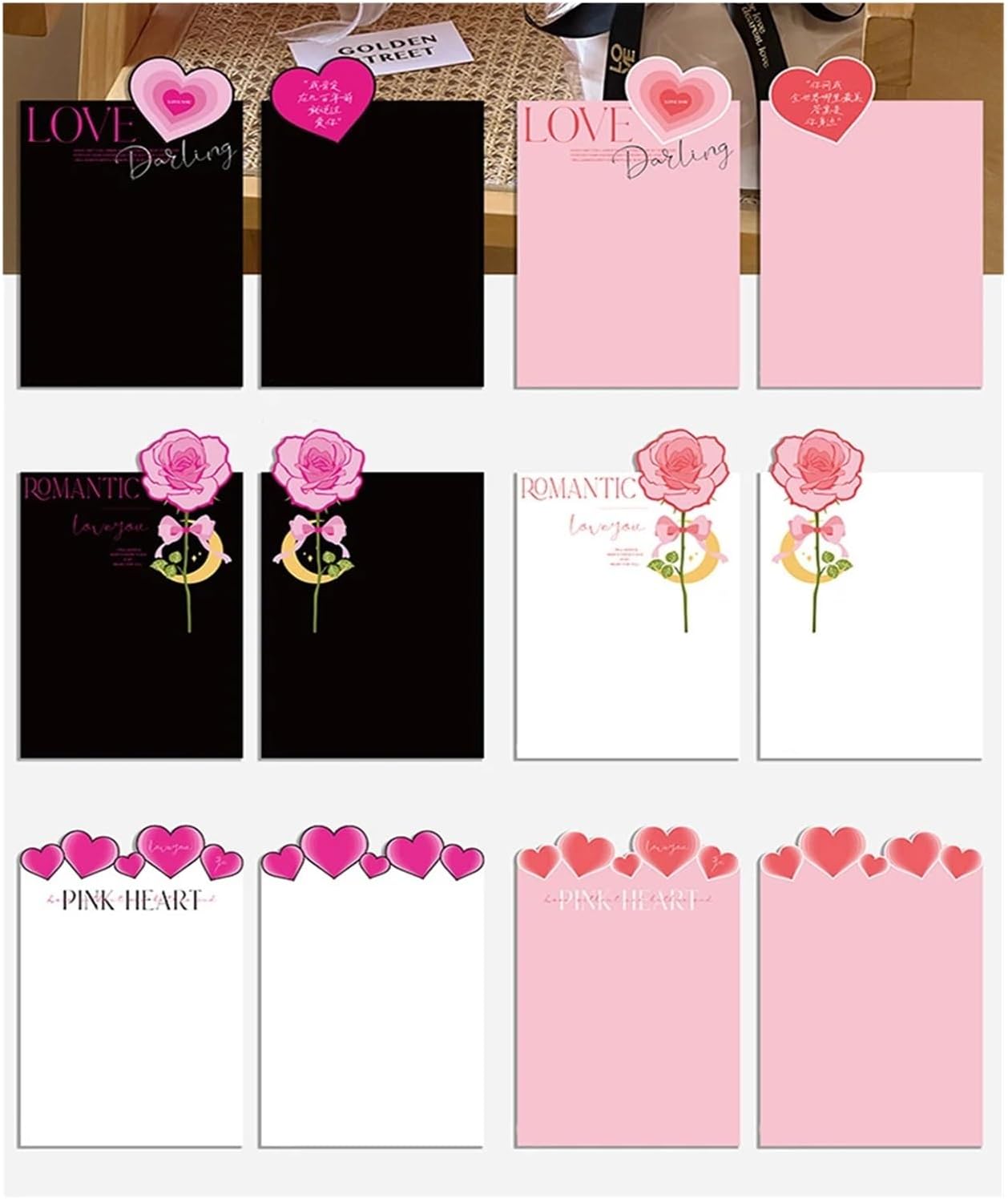 SFCHEN Valentine'S Day Heartbeat Rose Flower Wrapping Paper Art Sweets Aesthetics Supplies DIY Craft Korean Wrapping Paper For Flowers(Pink - Heart)