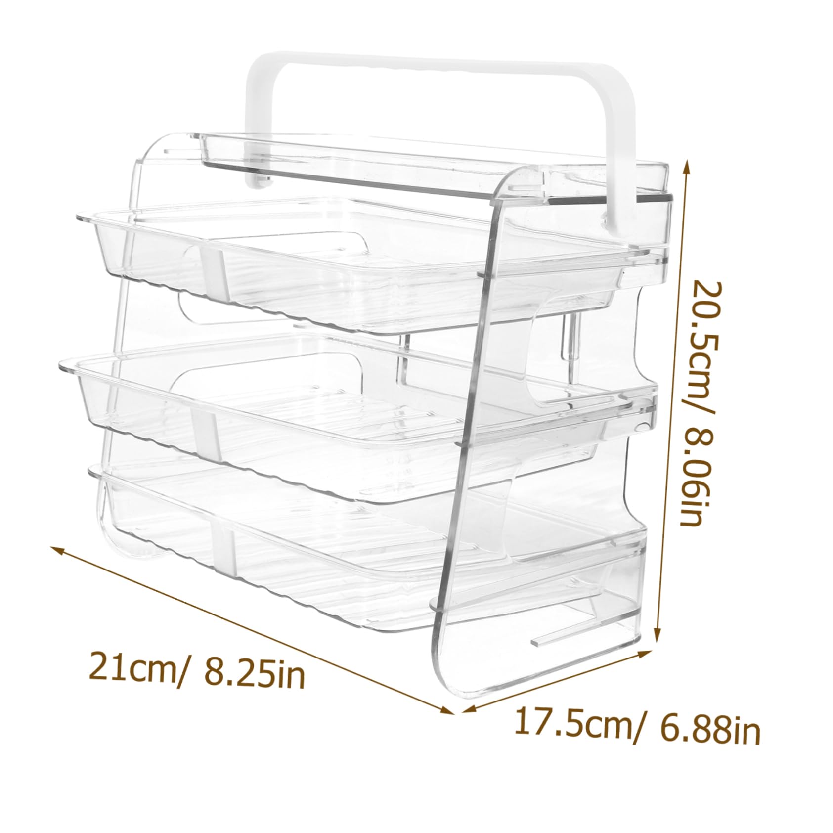 HAKIDZEL Transparent Multi Layer Food Preparation Plate Rack Pet Vegetable Storage Shelf for Hot Pot Dishes Space Saving Organizer for Kitchen Items and Ingredients
