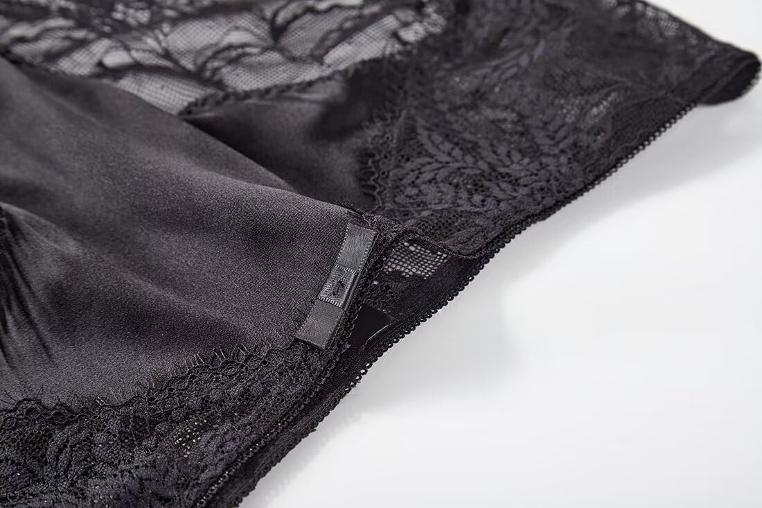 SilRiver Women's Silk Satin Panties Lace Brief Sexy Undies Breathable Underpants - Image 5