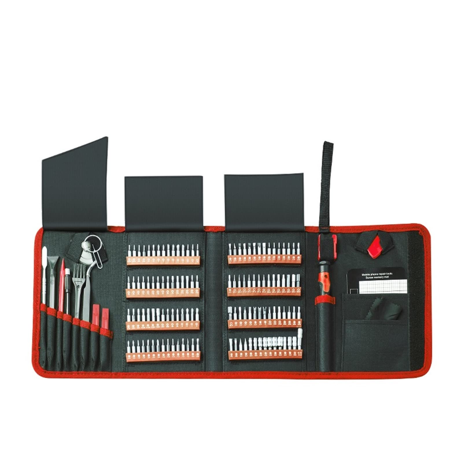 Generic Zestaw wkrętaków precyzyjnych 142 w 1 Wkrętak magnetyczny Narzędzie do naprawy laptopa do telefonu komórkowego(142Pcs Red)