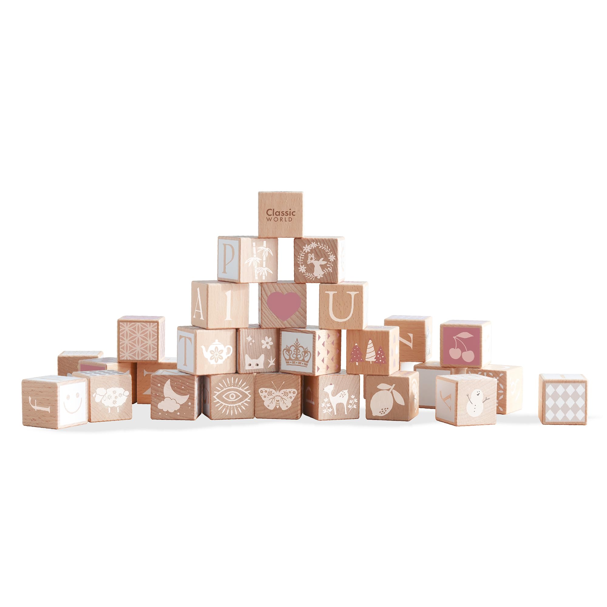 Classic World Iris Holzbausteine – Holzbausteine für Kinder ab 18 Monaten