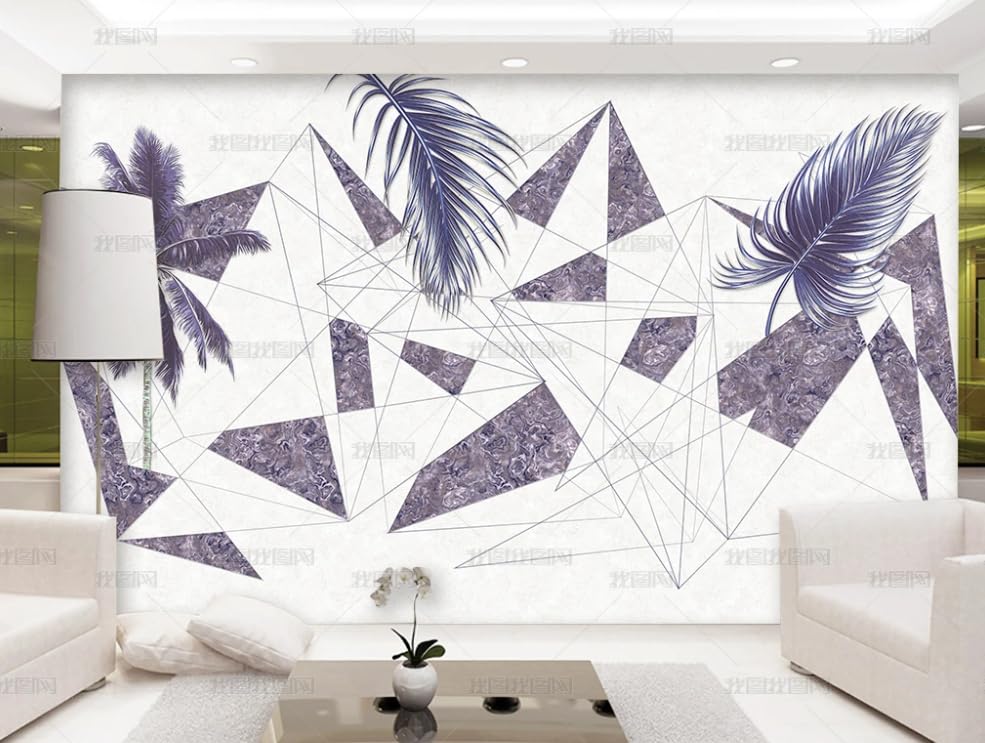 Papier peint intissé plante tropicale marbre poster géant mural chic salon