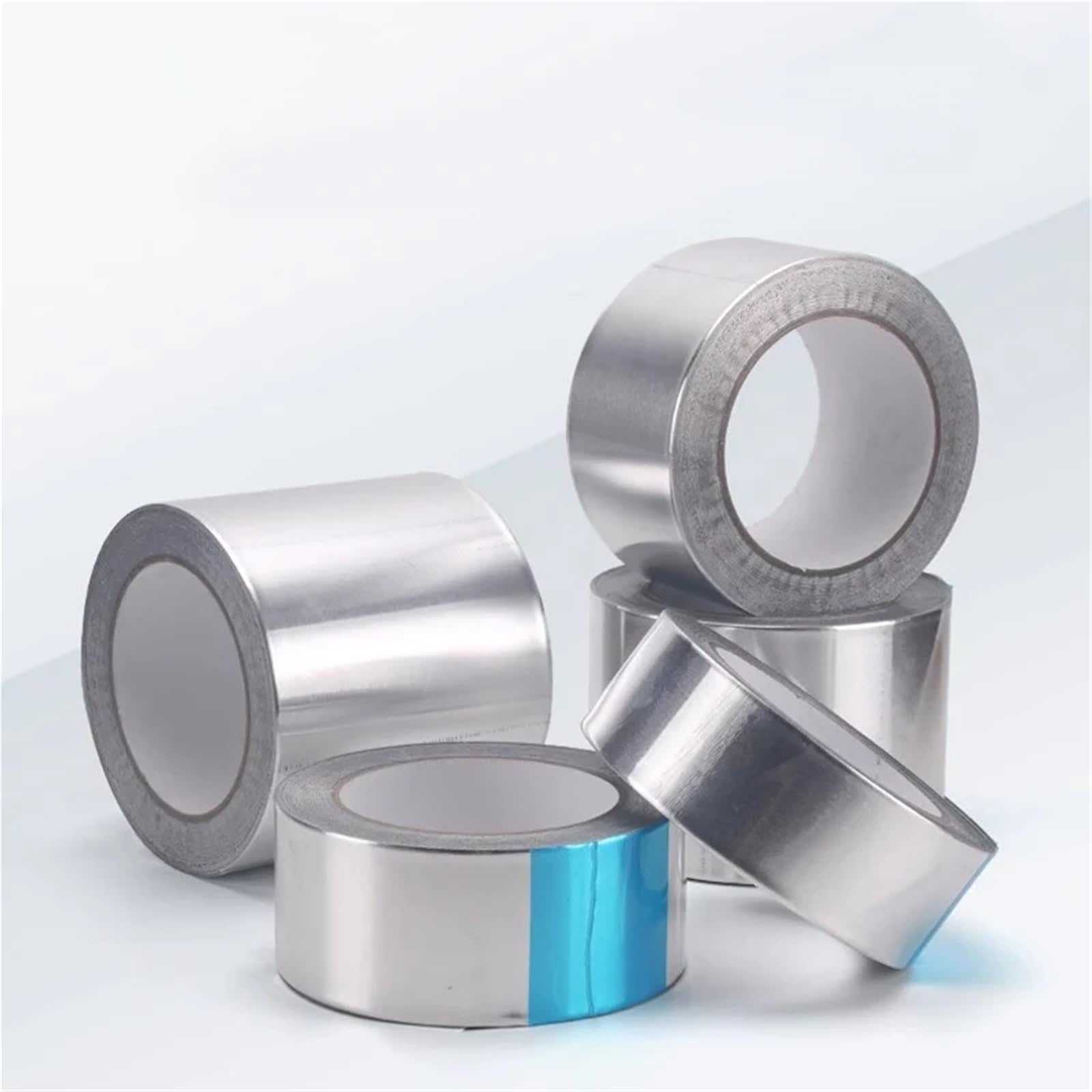 Cinta térmica de aluminio, Cinta de Papel Aluminio, Alta Temperatura, Autoadhesiva, a Prueba Fugas, 10-200mmx20mx0.08mm(150mmx20mx0.08mm)