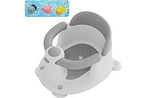 Baby Suction Bath Seat with Toys for Independent Bathing
