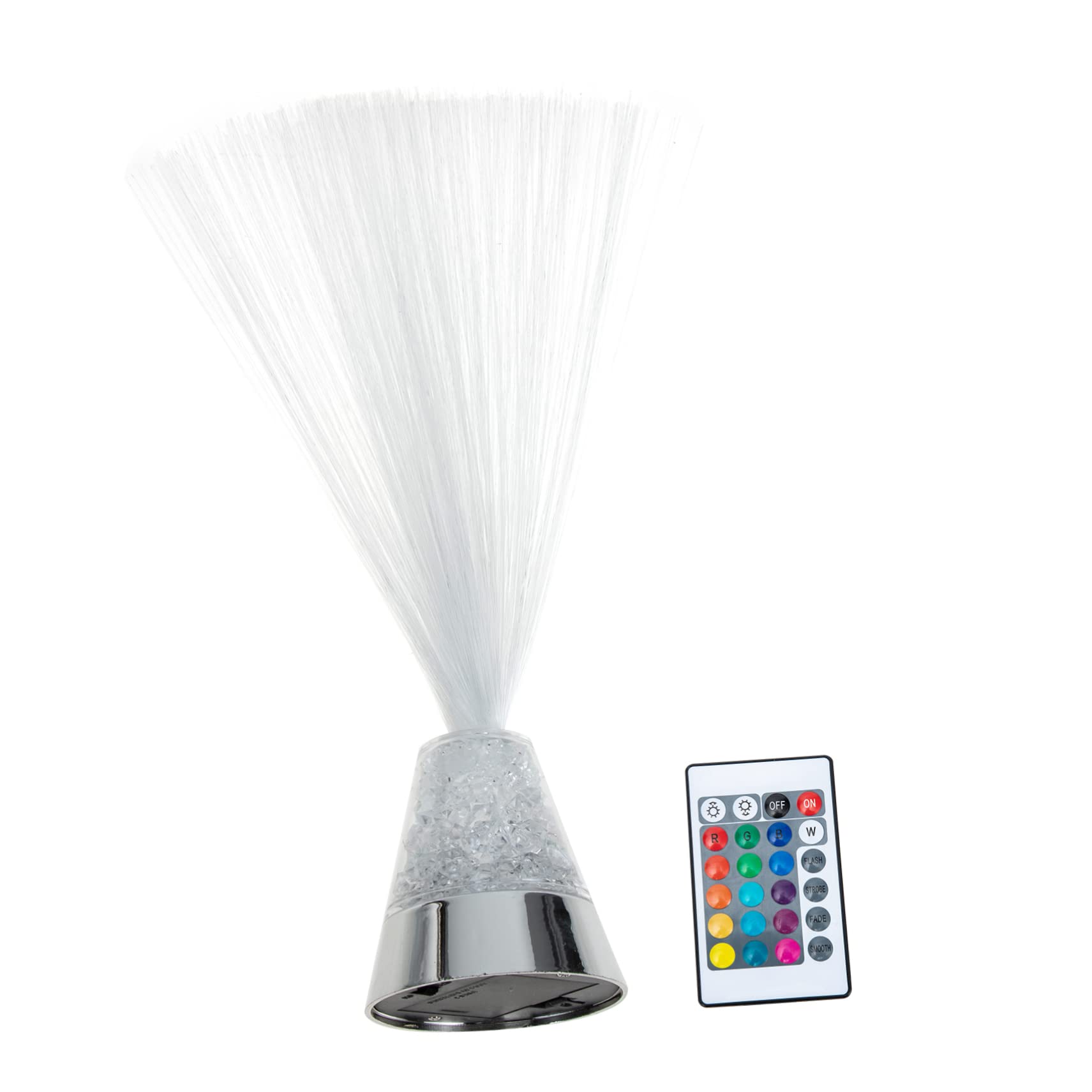 ORFOFE Fiber Optic Lamp Remote Stylish Luminous Decor Night Light Desktop Light Decor for Bedroom Living Room