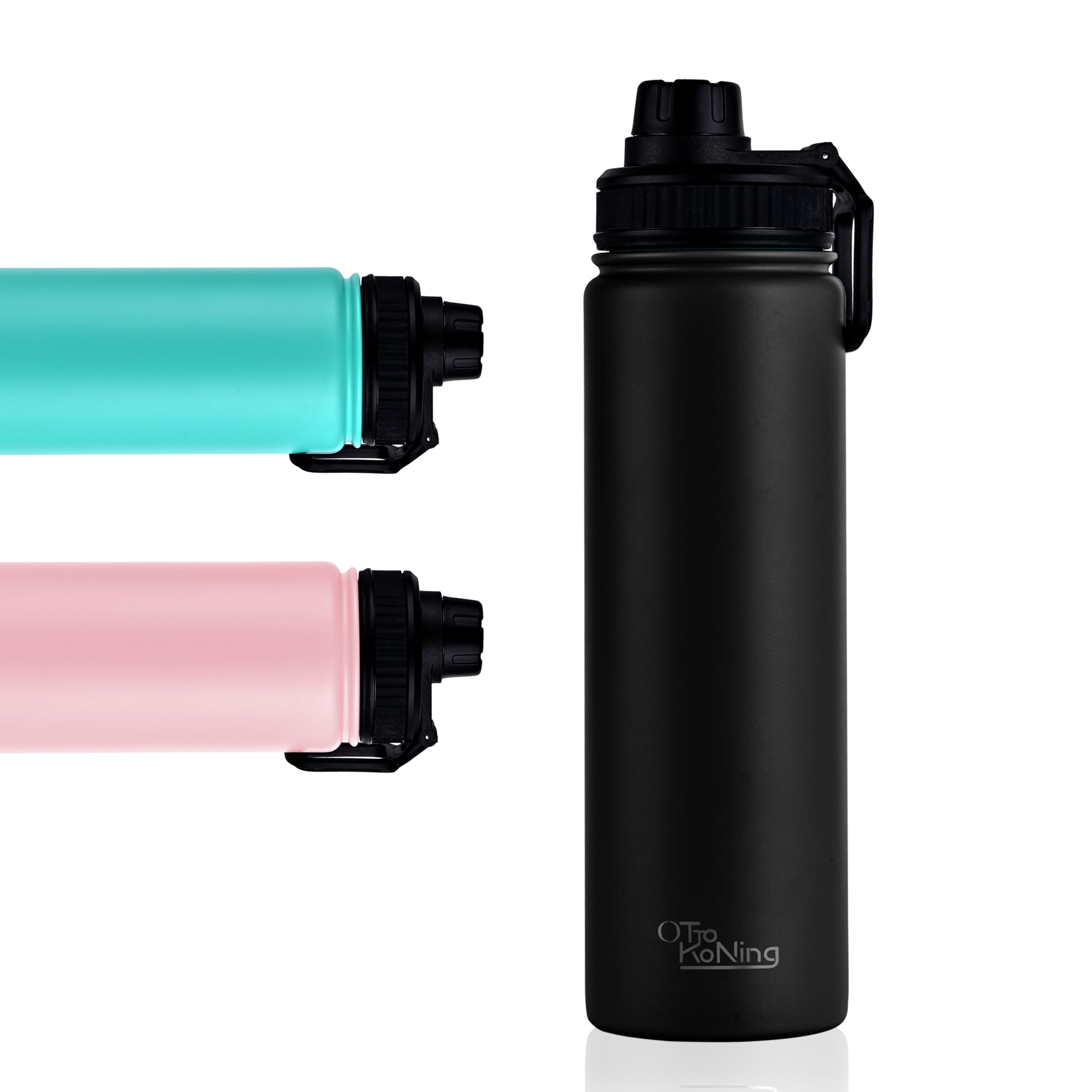 Vikaster Roestvrijstalen Thermosfles, 750 ml, BPA-vrije Drinkfles Met Rietje Voor School, Sport, Fiets, Camping, Fitness, Outdoor