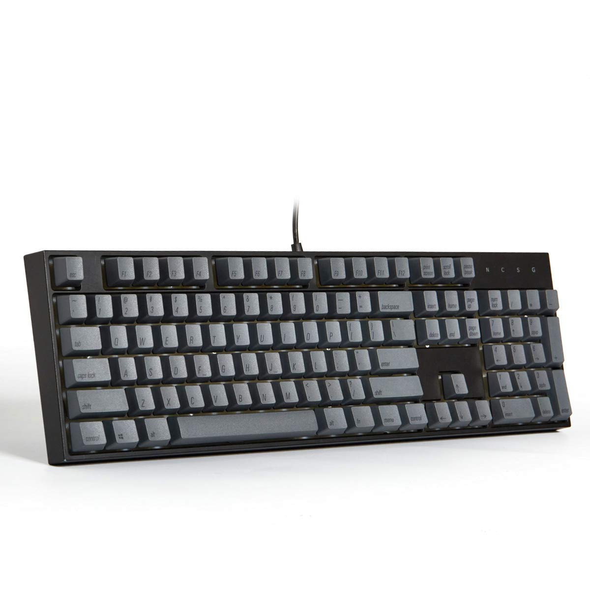 Qisan PBT Keycaps 108 clés Cherry Profil Keycap Lot Dye-subbed pour 61/87/104/108 MX commutateurs clavier de jeu mécanique (Gris foncé)