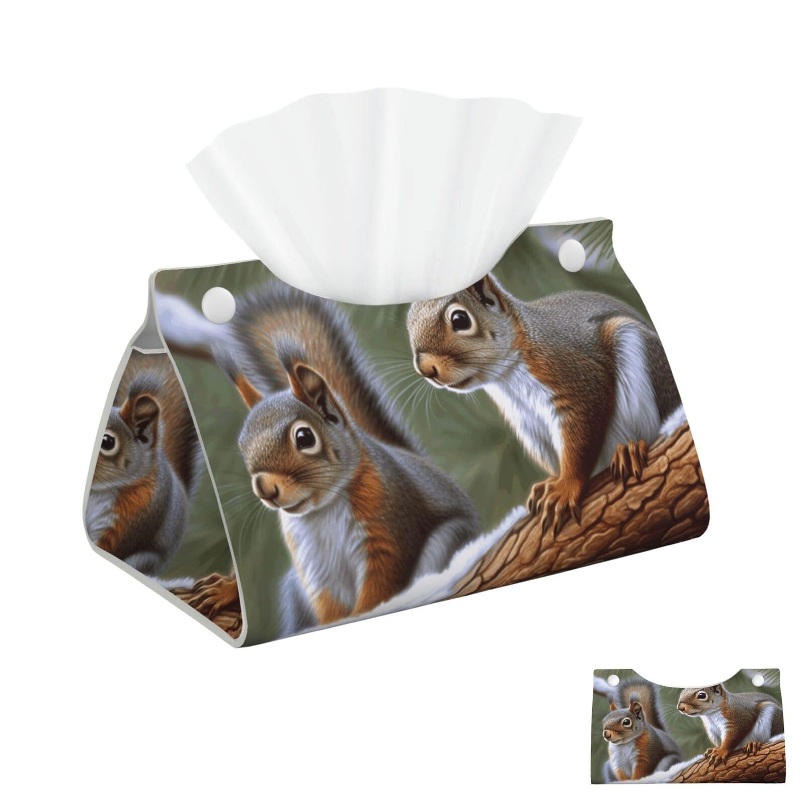 Little Squirrel Tissue Box Cover Square Cube Boxes