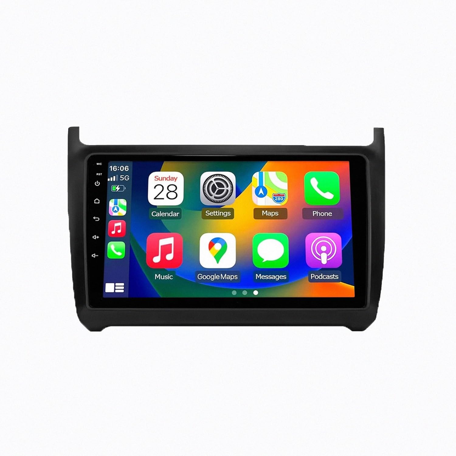 Car Stereo Carplay Radio de Coche para VW Volkswagen Polo 5 V 2008-2020 Cámara Trasera - HD Pantalla Carplay Mirror Link - Portátil Radio Coche Bluetooth con, 8 Nuclear 8G+256G