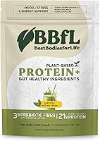 Vista 13 de BBfL Batido de proteínas a base de plantas – 0.76 oz de proteína vegana, cúrcuma + curcumina 95 + canela de Ceilán, prebióticos, enzimas digestivas