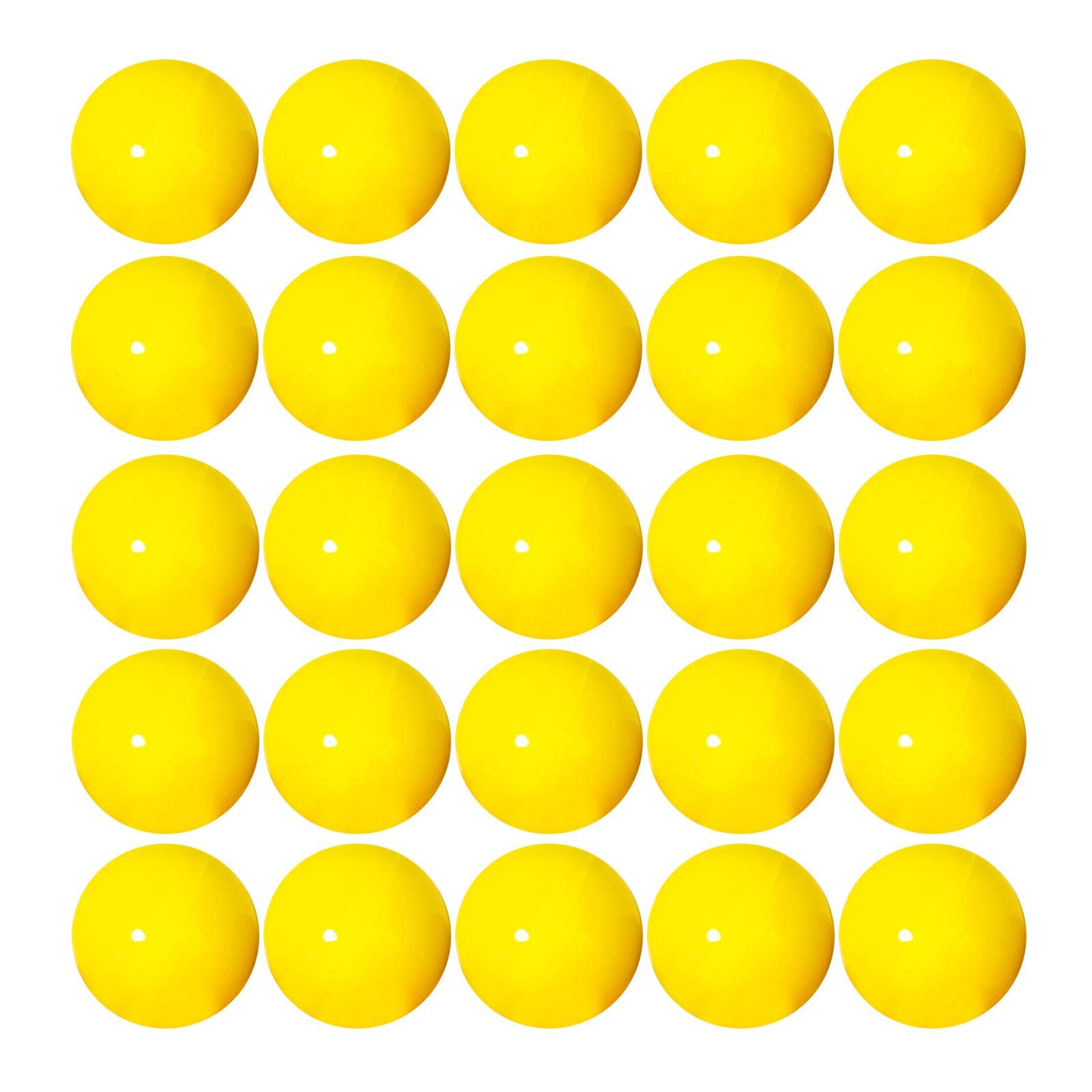 25 palline da bingo resistenti, per feste aziendali, colore giallo, diametro 4 cm