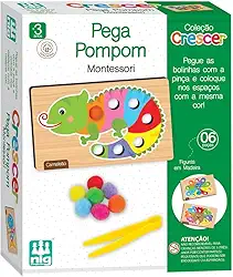 Nig Brinquedos Jogo Educativo Madeira Crescer Pega Pompom