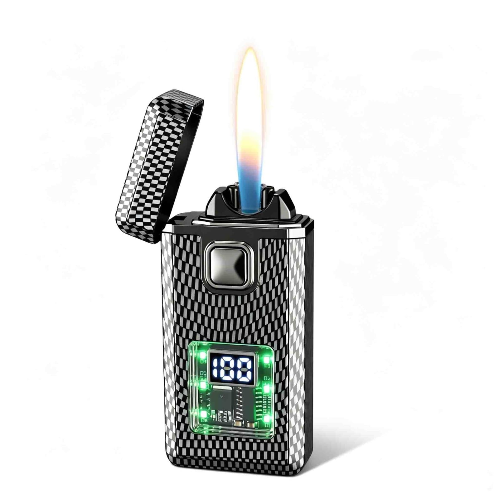 Ogqbeapc Men's E This Smart Butan Lighter Features A Visibl Fuel Window And Adjustabl Flam, Making It A For .(E)
