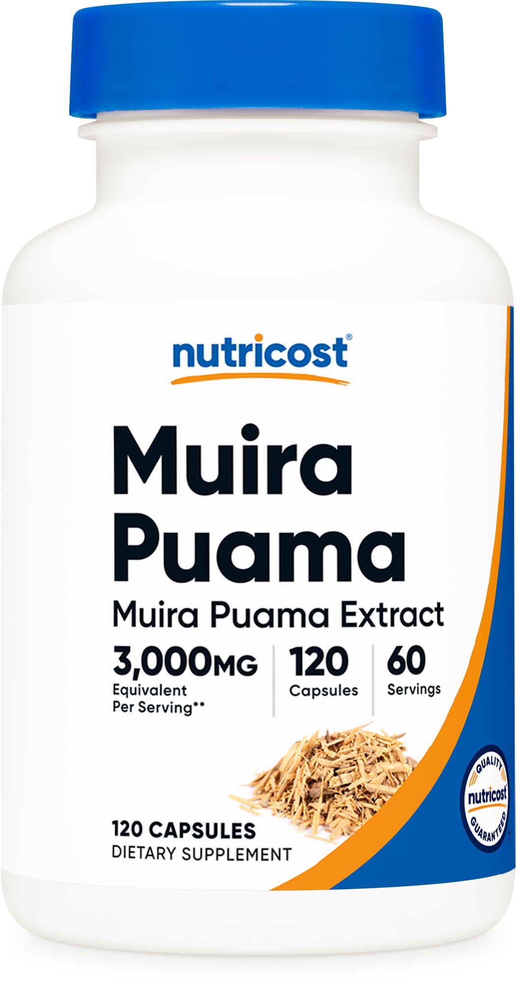 Nutricost Muira Puama Extract (3,000mg Equivalent) 120 Capsules - Muira Puama for Men & Women, Vegan, GMO-Free, Gluten-Free, 60 Servings