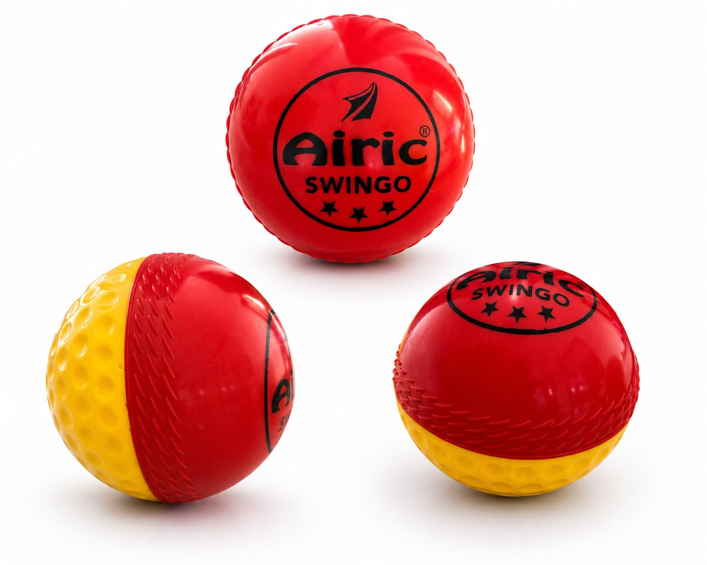 Airic Swingo Hard Synthetic Half PU Half Dimple (110grams) Reverse Swing Cricket Ball-picture-13