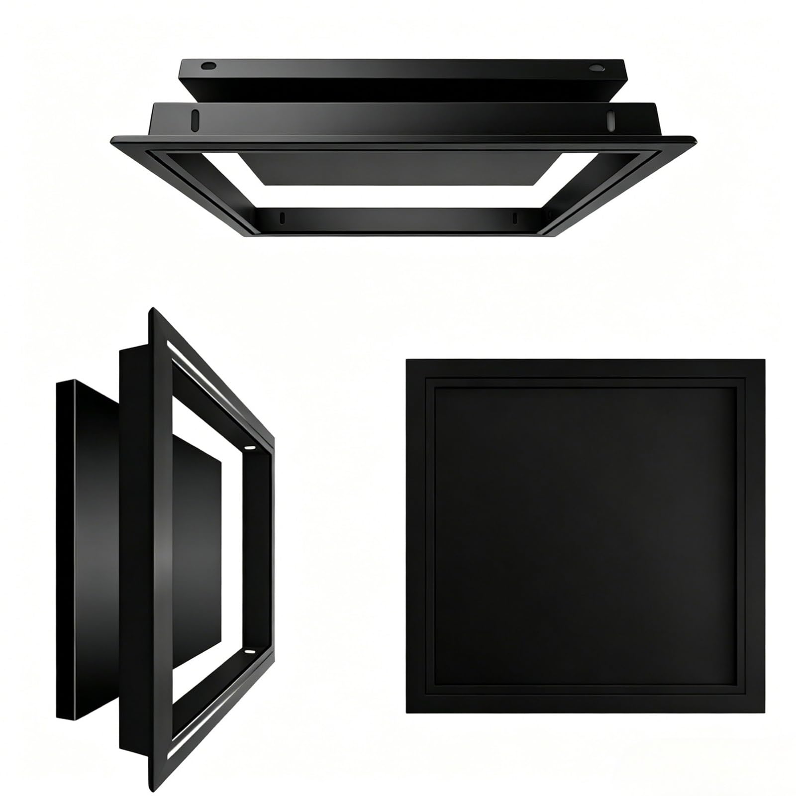 Yqyhnb Black Aluminium Ceiling Access Panel, Lift-Out Plasterboard Inspection Hatch, Flush Fit Metal Access Panel For Drywall Ceiling Maintenance, White 300X300mm(,16X24in)