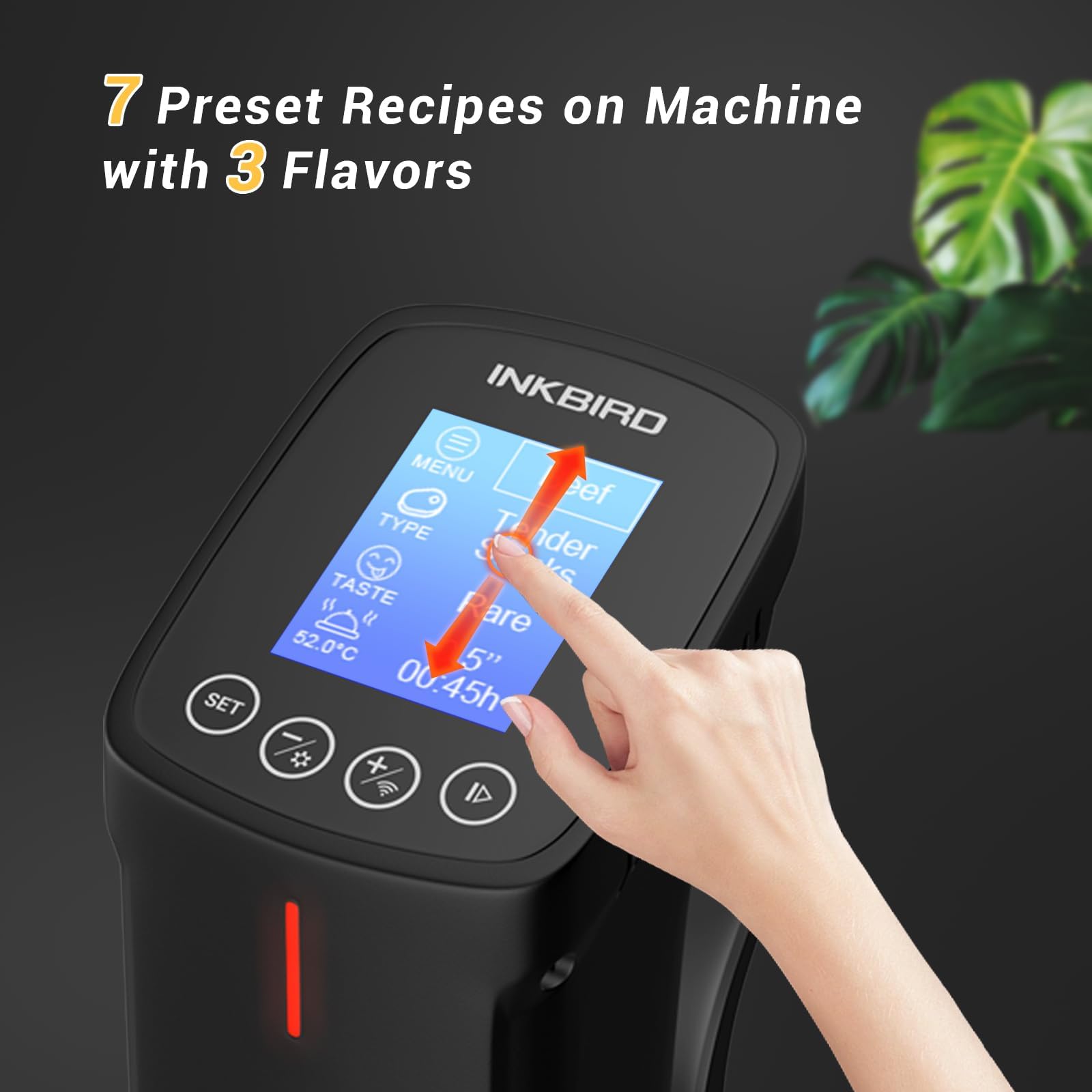 NKBIRD WIFI Sous Vide Cooker ISV-100W, 1000 Watts Fast-Heating W/Free APP | Sous Vide Machine Immersion Circulator w/ 14 Free Preset Recipes , Thermal Immersion w/ Smart Timer, Calibration Function