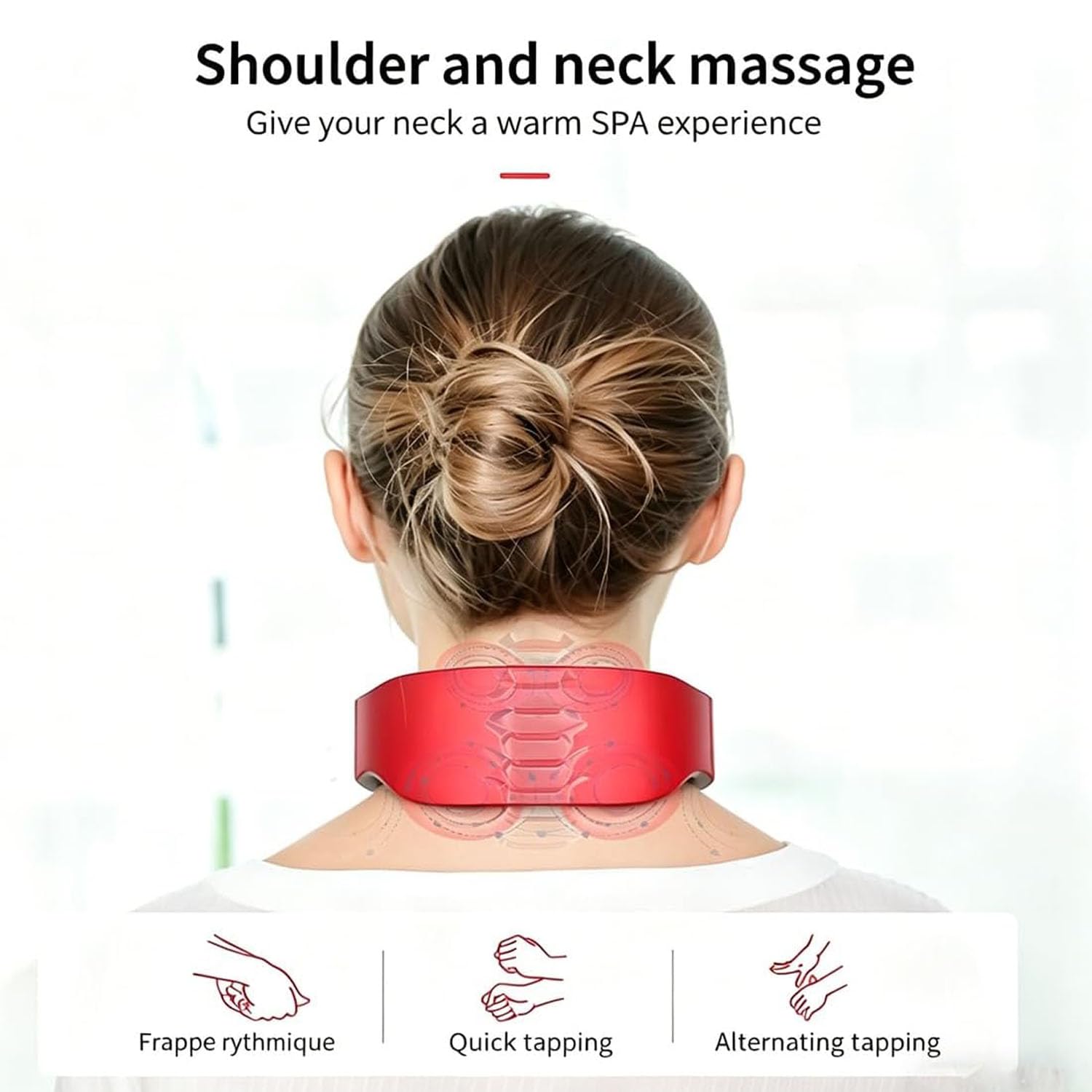 NeuroNeck Pro, Solución Para El Cuello NeuroNeck Pro 11 En 1, Masajeador Cervical NeuroNeck Pro Con 4 Cabezales, 6 Modos, 9 Niveles, Alivia La Presión Del Cuello, Para El Hogar Y La Oficina (Blanco*1)