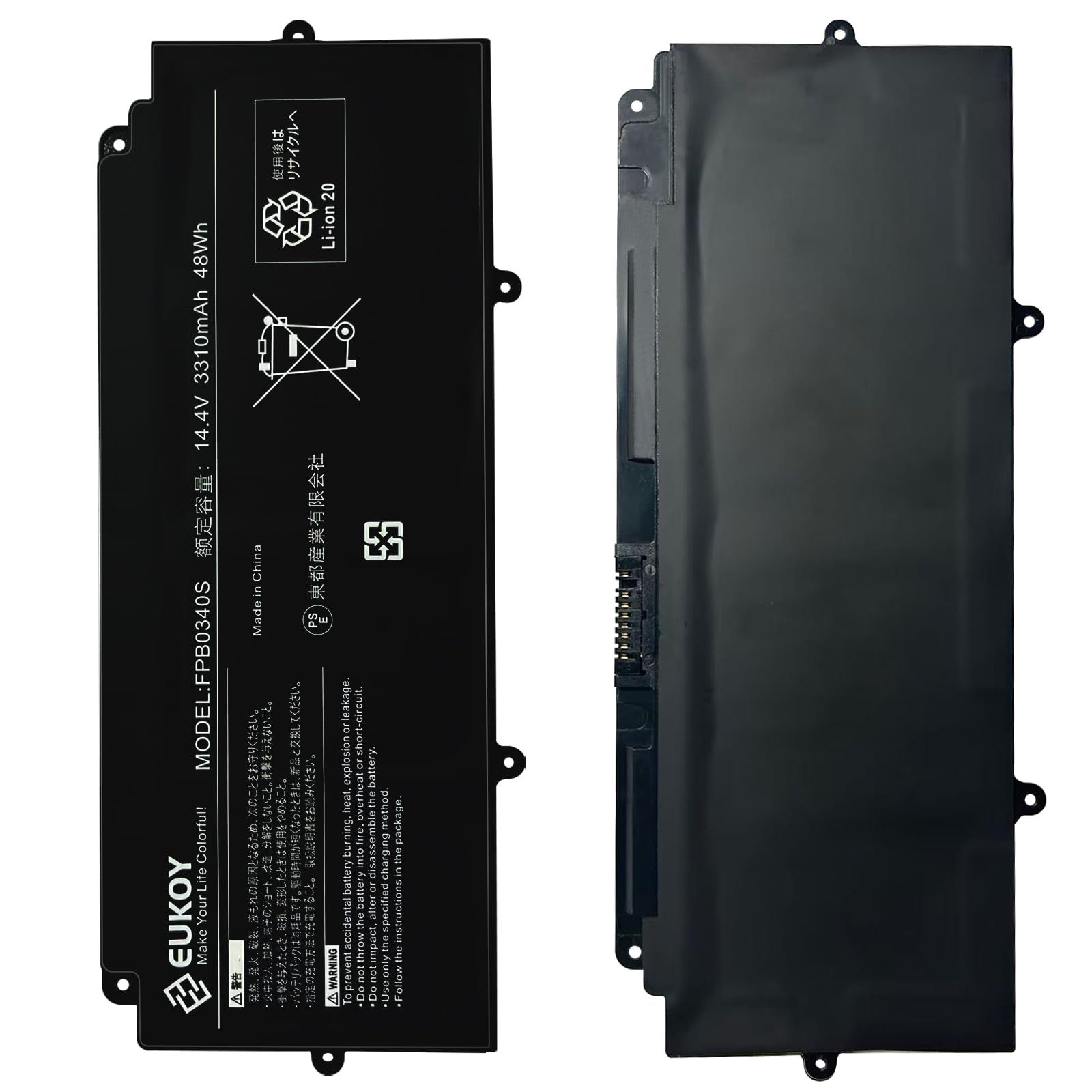 EUKOY FPB0340S 48wh ノートPCバッテリー Fujitsu LifeBook互換
