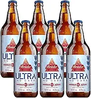 Pack 06un Cerveja Bruder Ultra Light Lager Zero Carbo 600ml