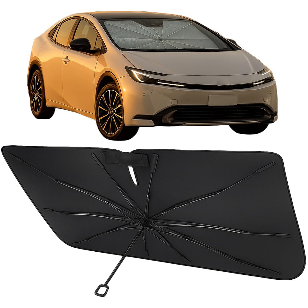Proadsy Custom Fit Windshield Sun Shade Umbrella for 2023-2026 Toyota Prius