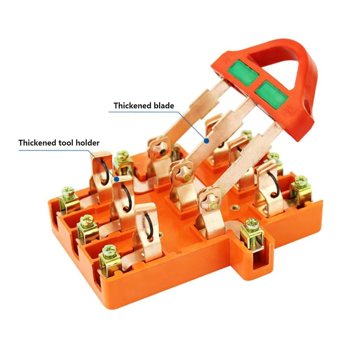 1PSC/32A/63A/100A/225A 3P Transparent with lamp Two Pole Double Throw Knife Disconnect Switch (Color : 3P 63A)