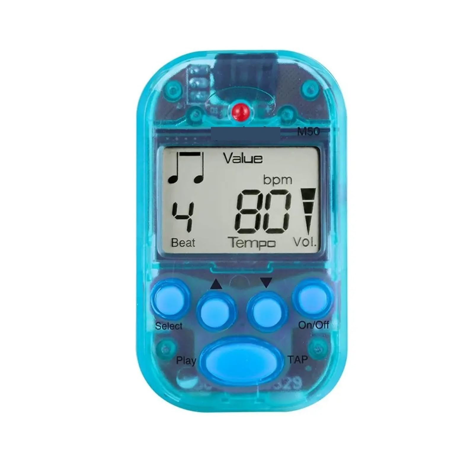 Metronome Dual-channel Earphone Output Clip-on Pocket Metronome Plastic Digital Beat Tempo Metronome (niebieski)