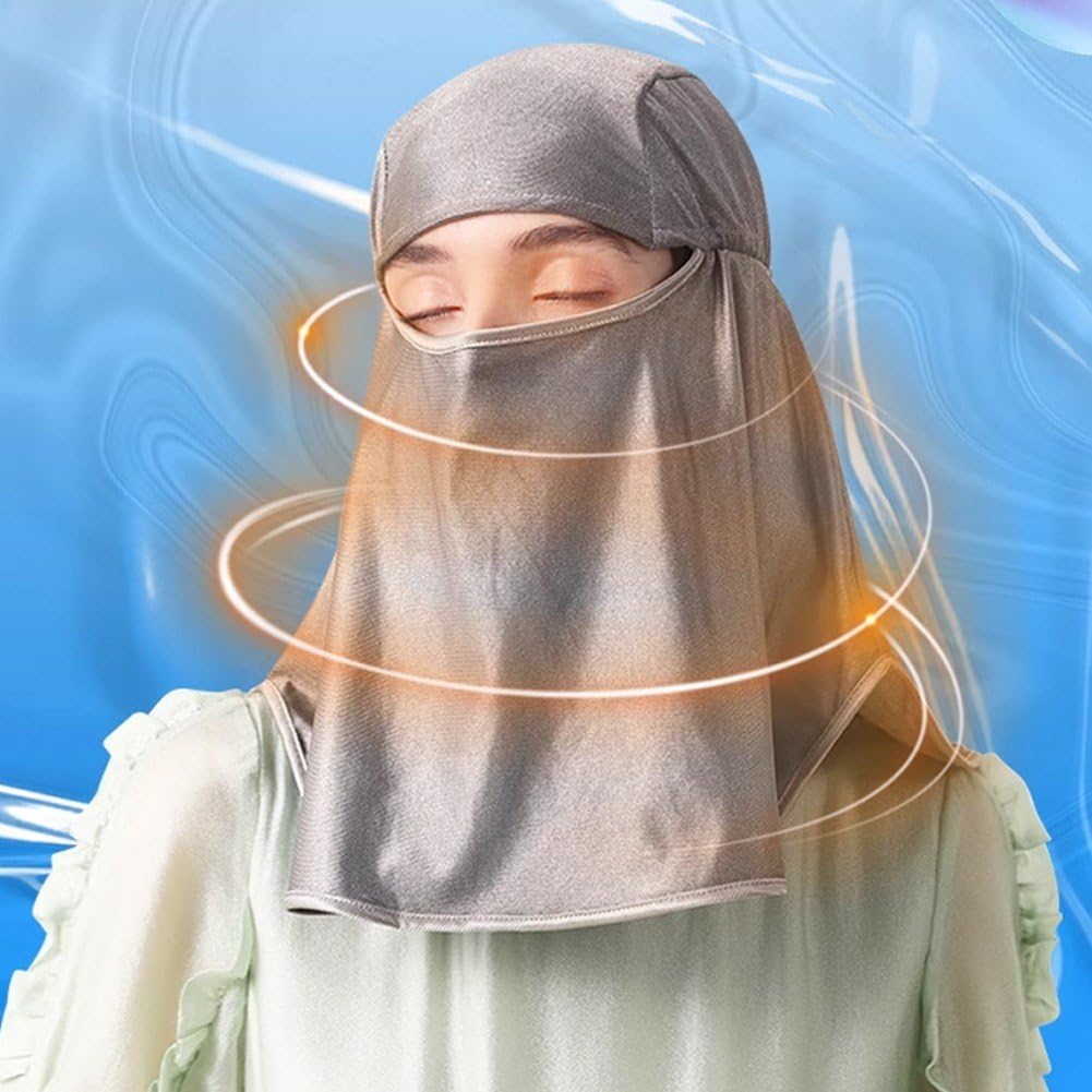 Visiera Protettiva di Sicurezza per Il Viso Intero, Protezione dalle Radiazioni, in Tessuto a Maglia con Fibra d'Argento, Copricapo per Computer, Cappuccio per Testa con Schermatura Emf WiFi