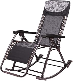 Cadeiras de tarefa, cadeira de balanço para adultos ao ar livre para pessoas pesadas, reclinável dobrável para pátio varanda jardim deck gramado acampamento cadeira portátil, suporte 200kg (cor: marrom) (preto) belo cenário