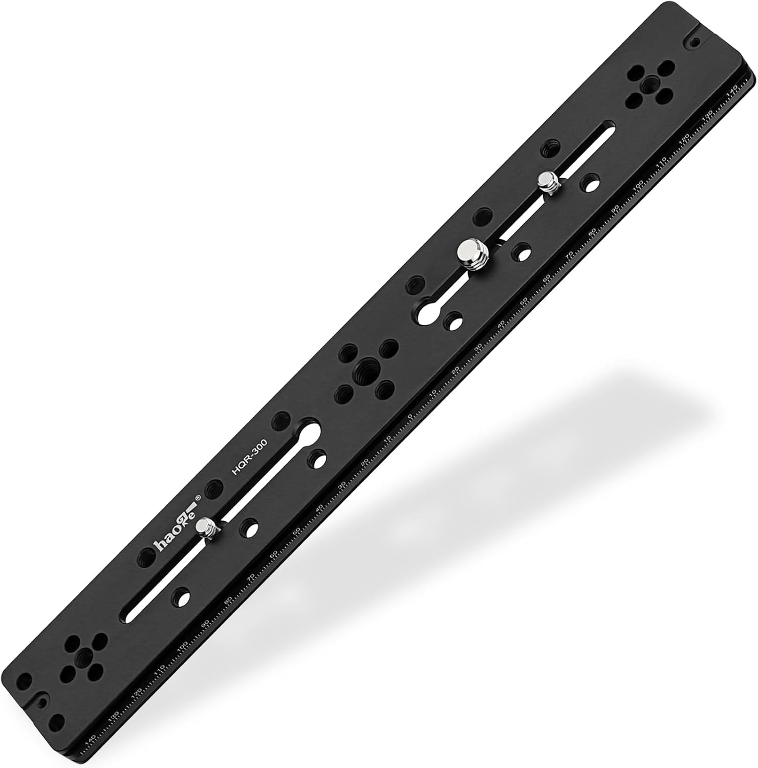 300mm Multi-purpose Dual Dovetail Extender Rail Sliding Plate for Camera Tripod Ballhead Clamp by Haoge
