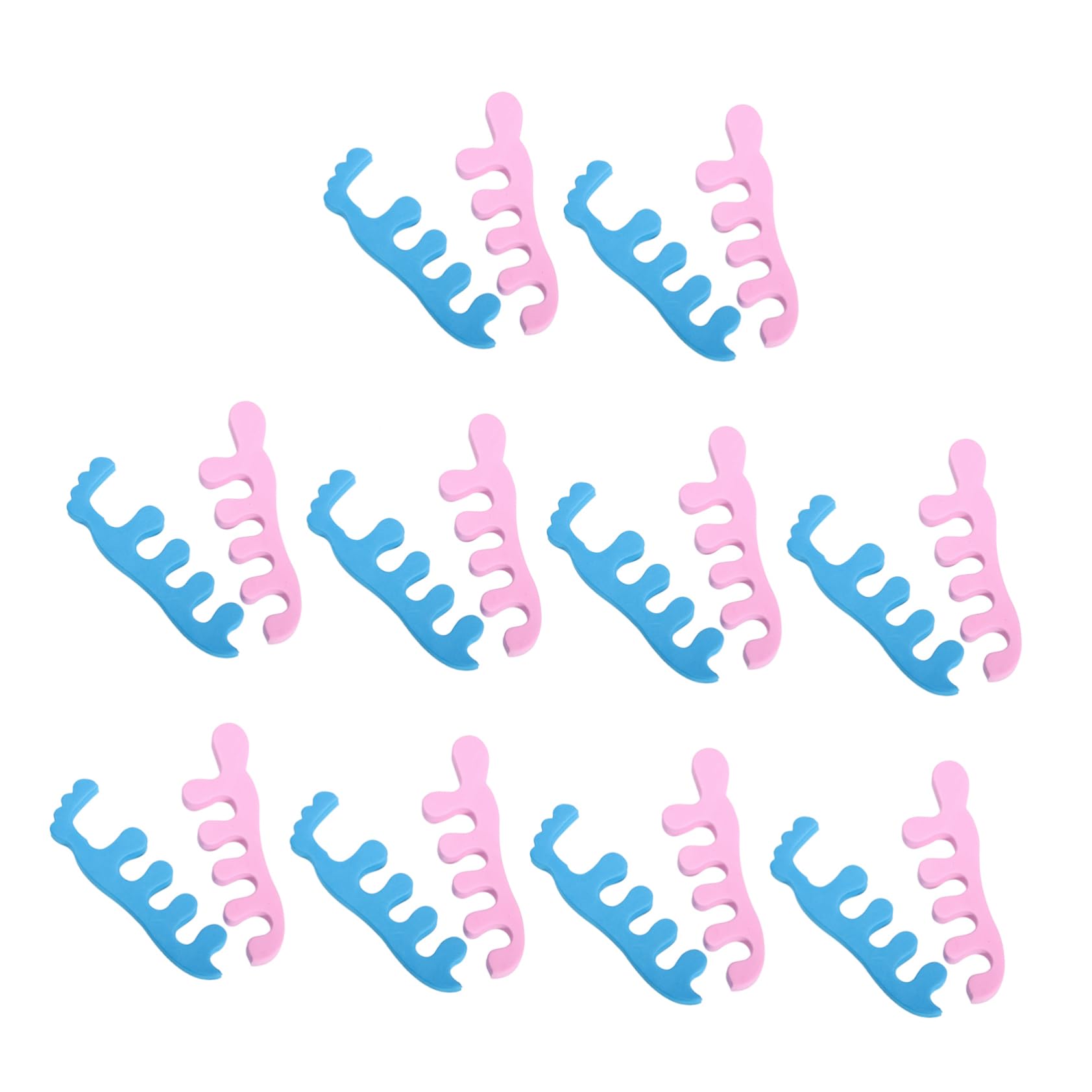 VICASKY Nail Art Toe Separator Set 10 Pairs Toe Separaters for Bunions Accessory for Women Random Color