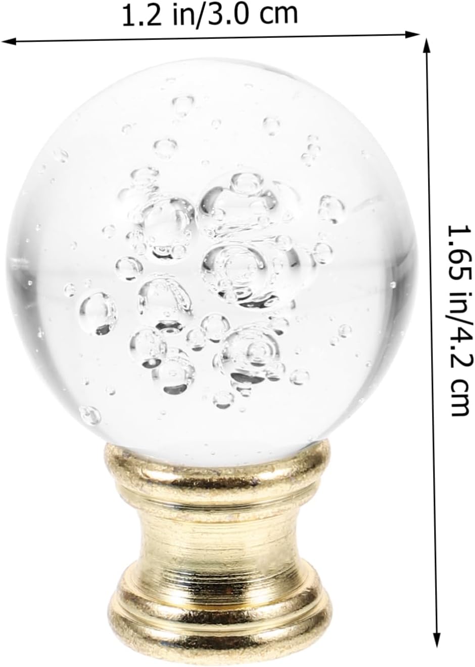 Ball-Shaped Harp Lamp Finial Knob Stylish Lamp Shade Decoration for Unique Home Decor Easy Installation Solid Construction
