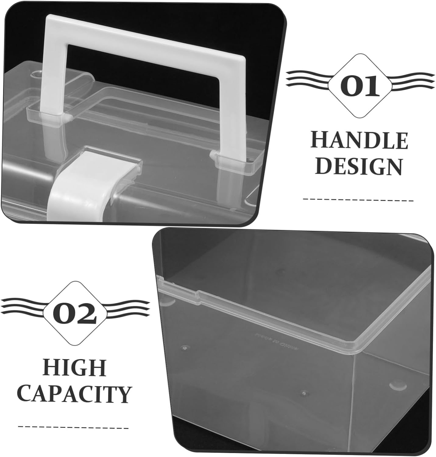 2pcs Laundry Beads Storage Box Multi-functional Laundry Powder Dispenser Capacity Container Snacks and Sundries Smooth Edges Space-saving Design