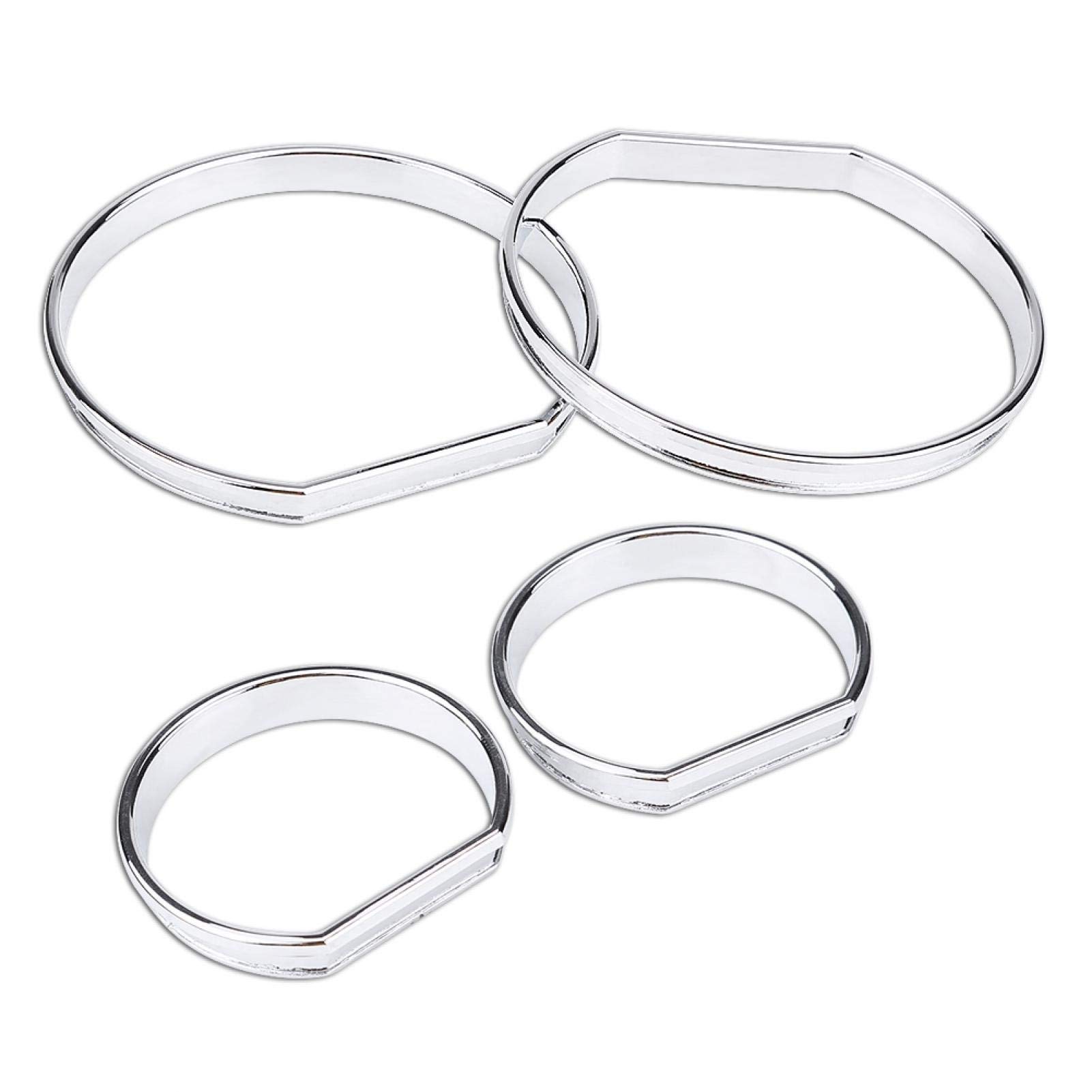 4pcs voiture tableau de bord avant compteur de vitesse jauge décoration cadre cadran anneaux garniture pour E46, cadre de décroation, compteur de vitesse jauge cadran anneaux cadre tableau de bord co