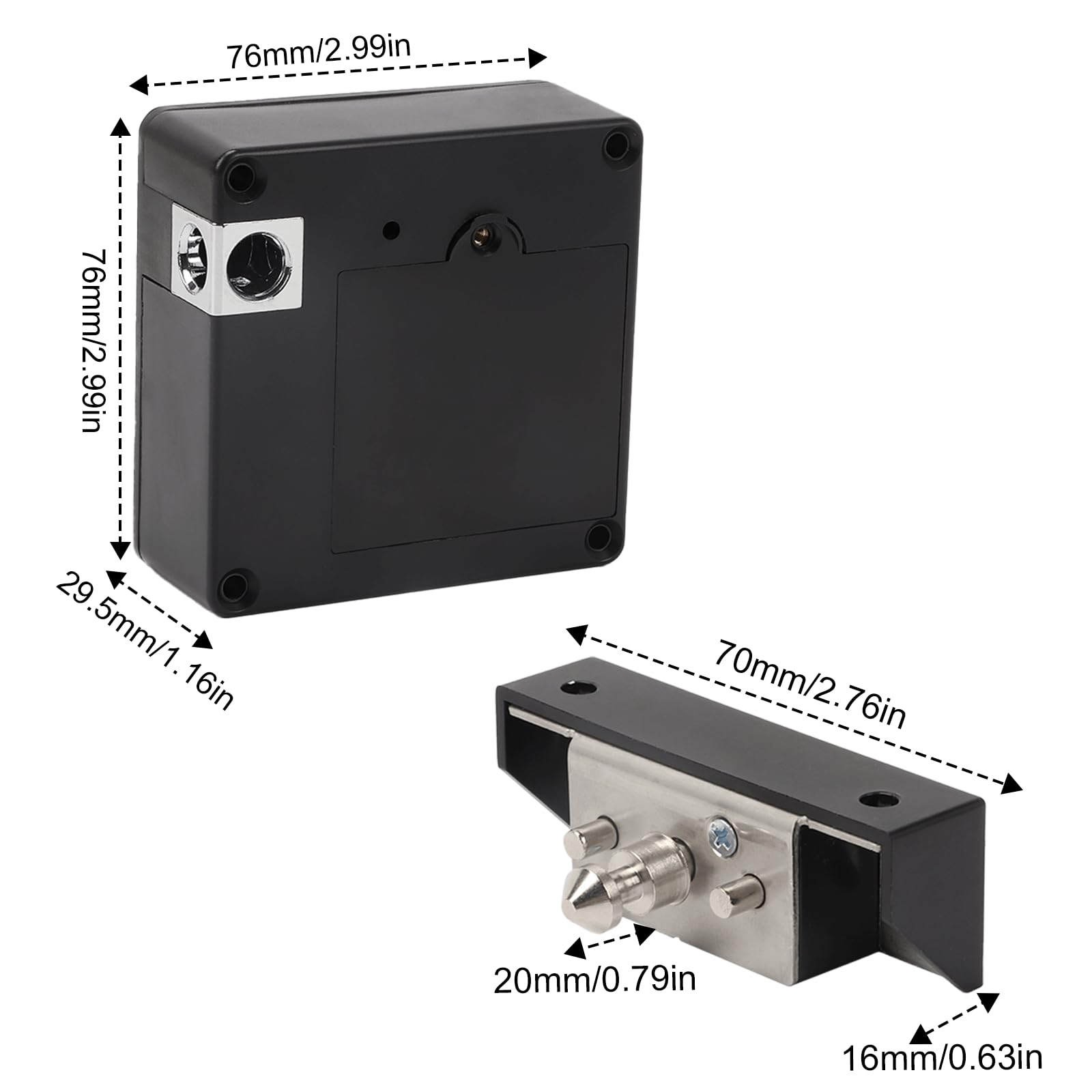 Cerradura Inteligente,Cerradura Electrónica Oculta para Gabinete,Cerradura NFC, Cerraduras sin Agujeros para Armarios, Cajones, taquillas y Armarios de puertas Dobles,Cerradura de Muebles