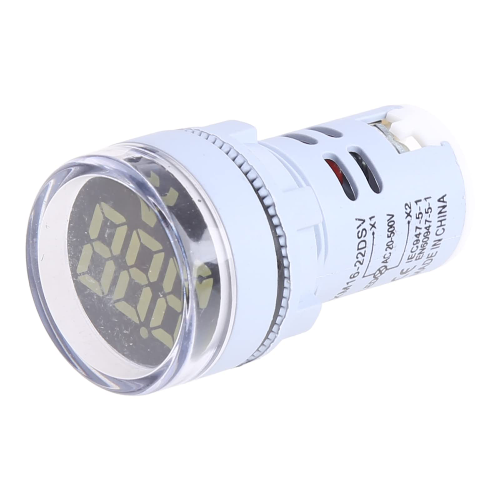 LED Display Voltmeter LED Digital Voltage Tester Detector Round 22mm Single Display Panel Voltmeter Blue Green Yello Multimeter