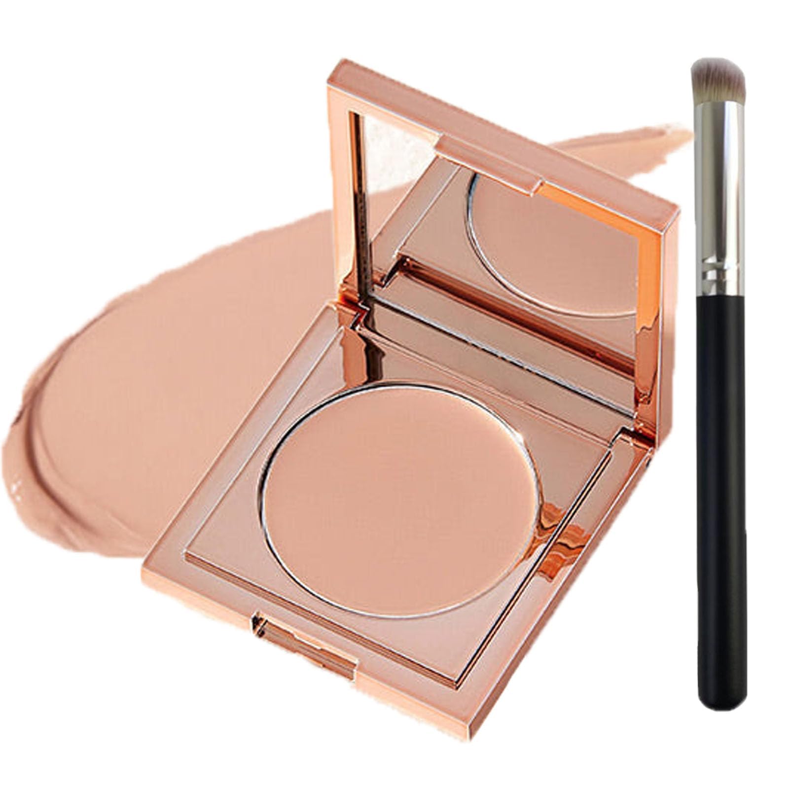 Colored Clay Cc Undereye Corrector, Under Eye Brightening Corrector for Dark Circles, Hydrating Waterproof with Built-in Brush, Suitable for All Skin Types (Light Skin Tone)