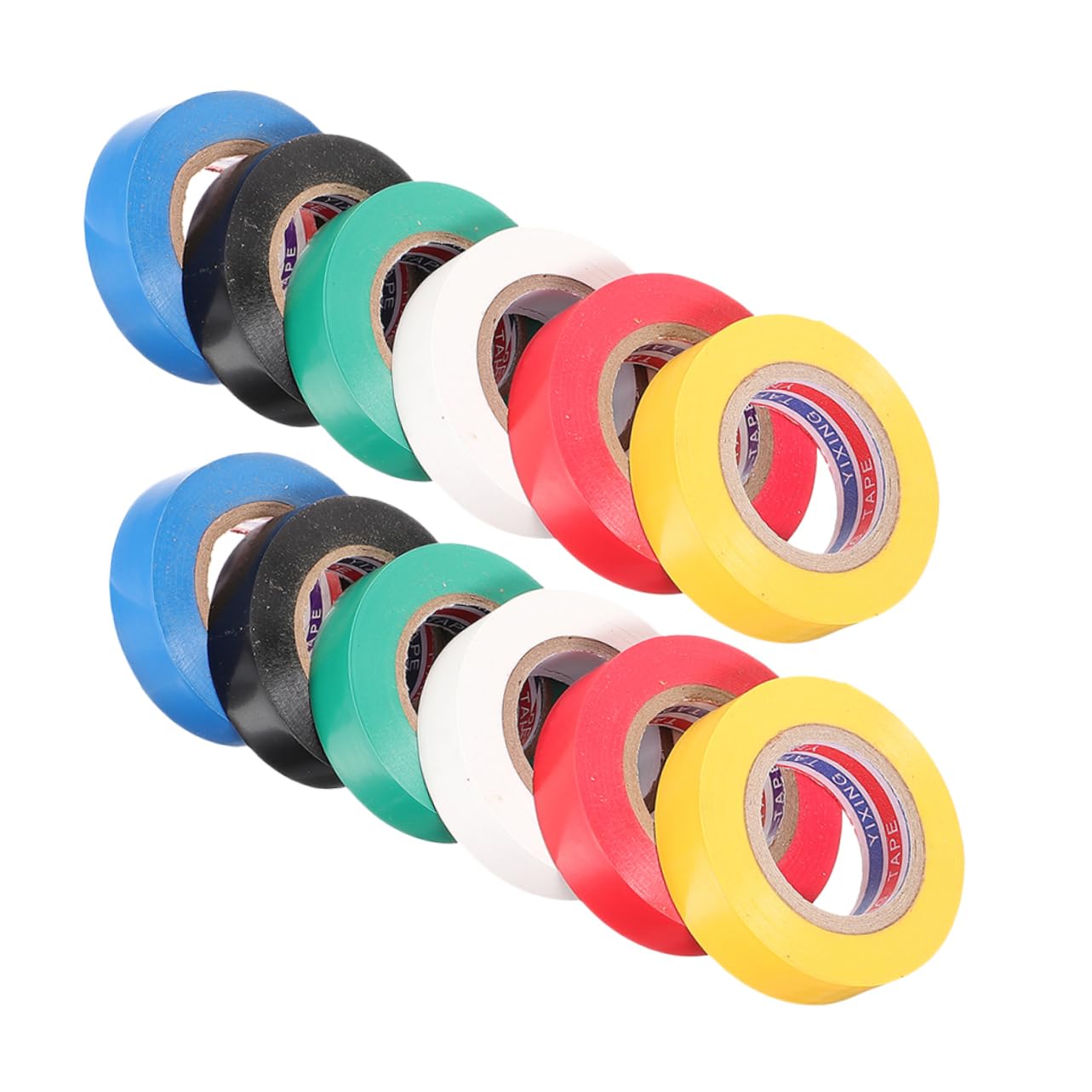 Cabilock 12rollos Cinta Aislante Eléctrica De Pvc De Colores Cinta Eléctrica Opaca Para Uso Profesional Exteriores