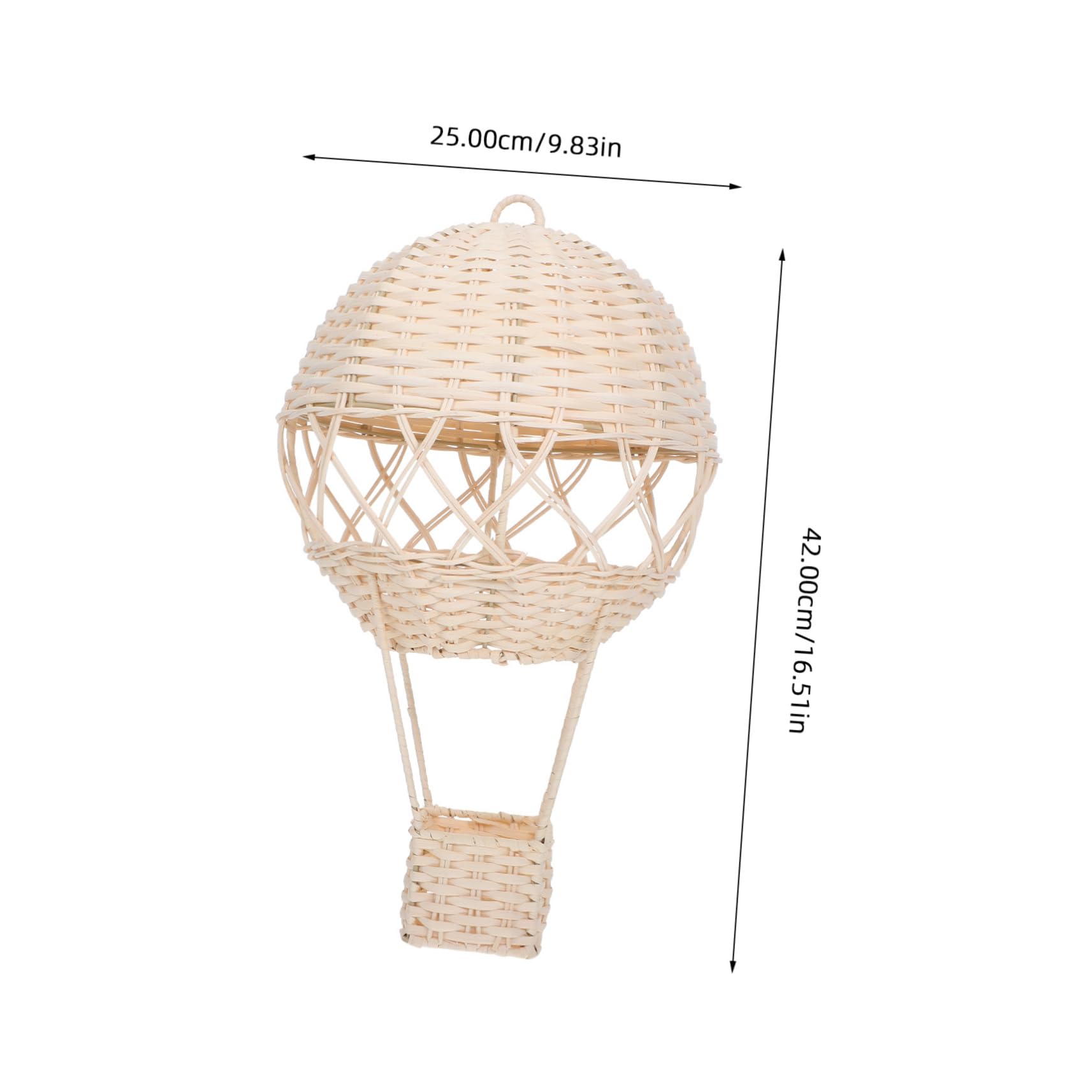 CIYODO Elegant Handwoven Rattan Basket Lamp Shade Natural Decorative Light Fixture for Bedroom and Nursery