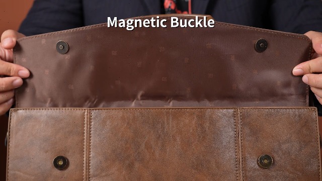 Maletín messenger para hombre RAINSMORE 16" piel PU miniatura 7