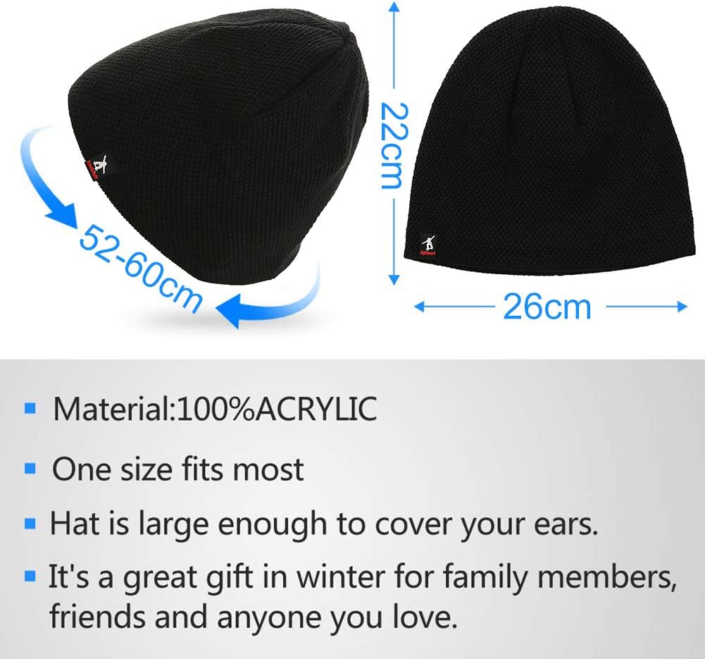 Winter Beanie for Men & Women Skull Cap Warm Hat Lined Toboggan Knit Outdoor Sport - Image 5