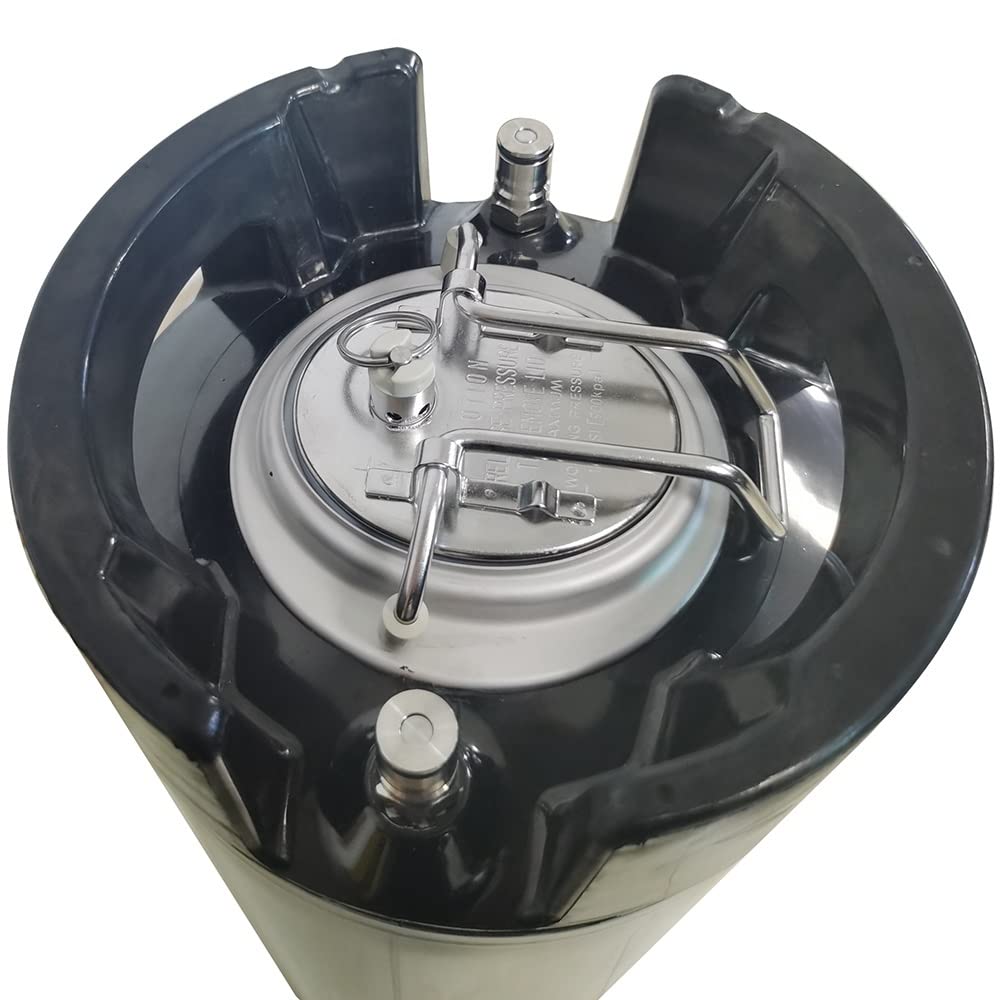 Kit Cerveza Barril de Cerveza de 10 l/20 l, depósito cursi, Barril de Jarabe de Leche, Barril de Soda, Mango de Goma, Cubo, Bloqueo de Bola Grifos de Barril de Cerveza(20L 5gal)