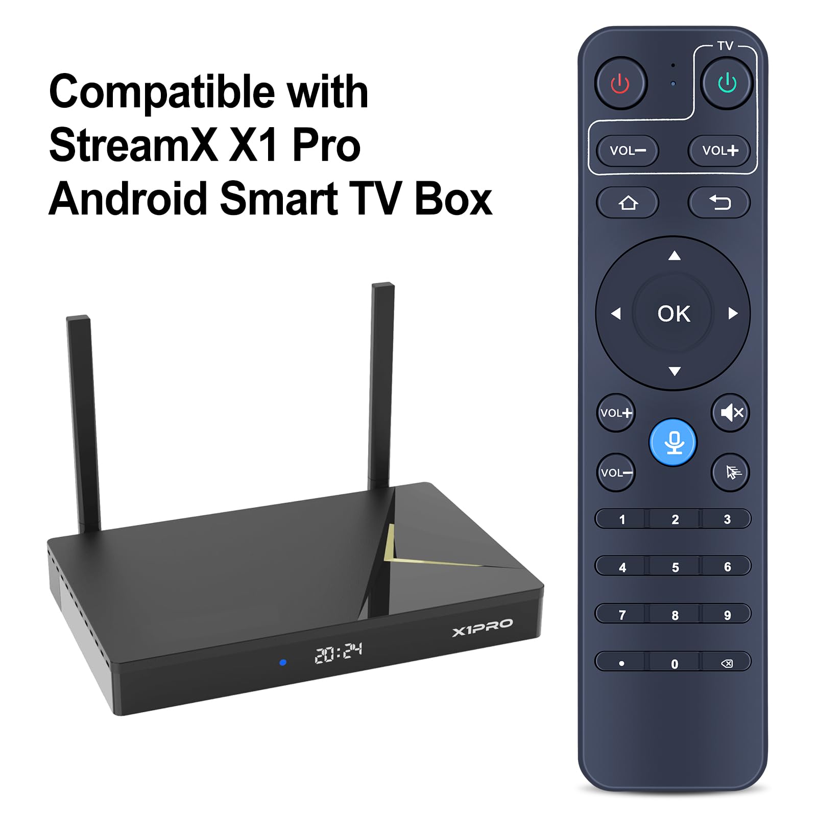 Amazon | PZL 音声交換用リモコン StreamX X1 Pro Android Smart TV
