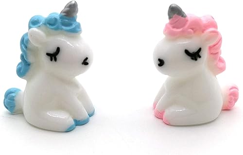 Miniatura 3 de Exasinine 40 piezas de figuras miniatura de micro unicornio para jardín de hadas, paisaje de musgo en miniatura, bricolaje, terrario, manualidades,