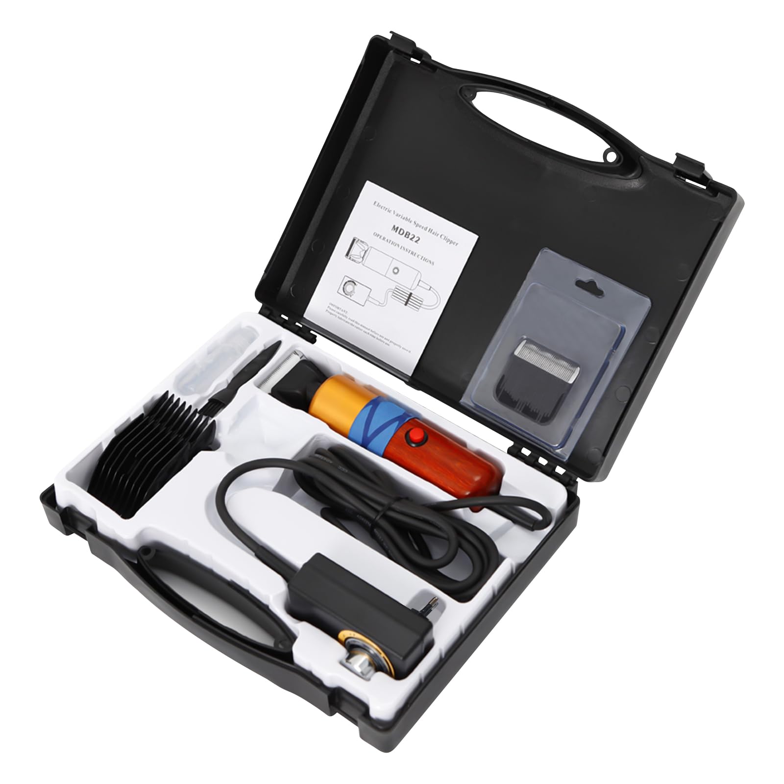 Trimmer Elettrico a Velocità Variabile Per Animali Domestici Con Kit Di Strumenti Trimmer Elettrico Per Cani 36w Per Tagliare I Capelli Di Animali Domestici Per Cani Gatti