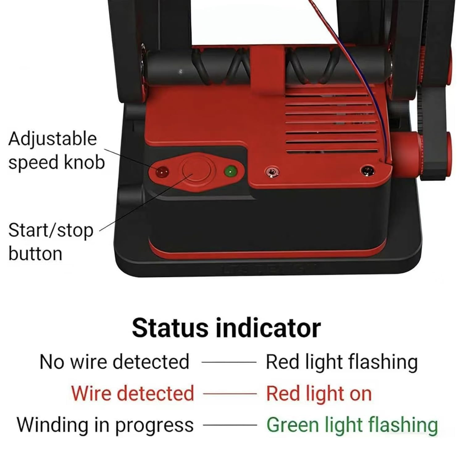 Elektryczny repooler filamentu do drukowania 3D z czujnikiem automatycznego startu/zatrzymania, automatyczne nawijanie filamentu do PLA/ABS/PETG/TPU, kompatybilny z szpulą 1 kg, do warsztatu