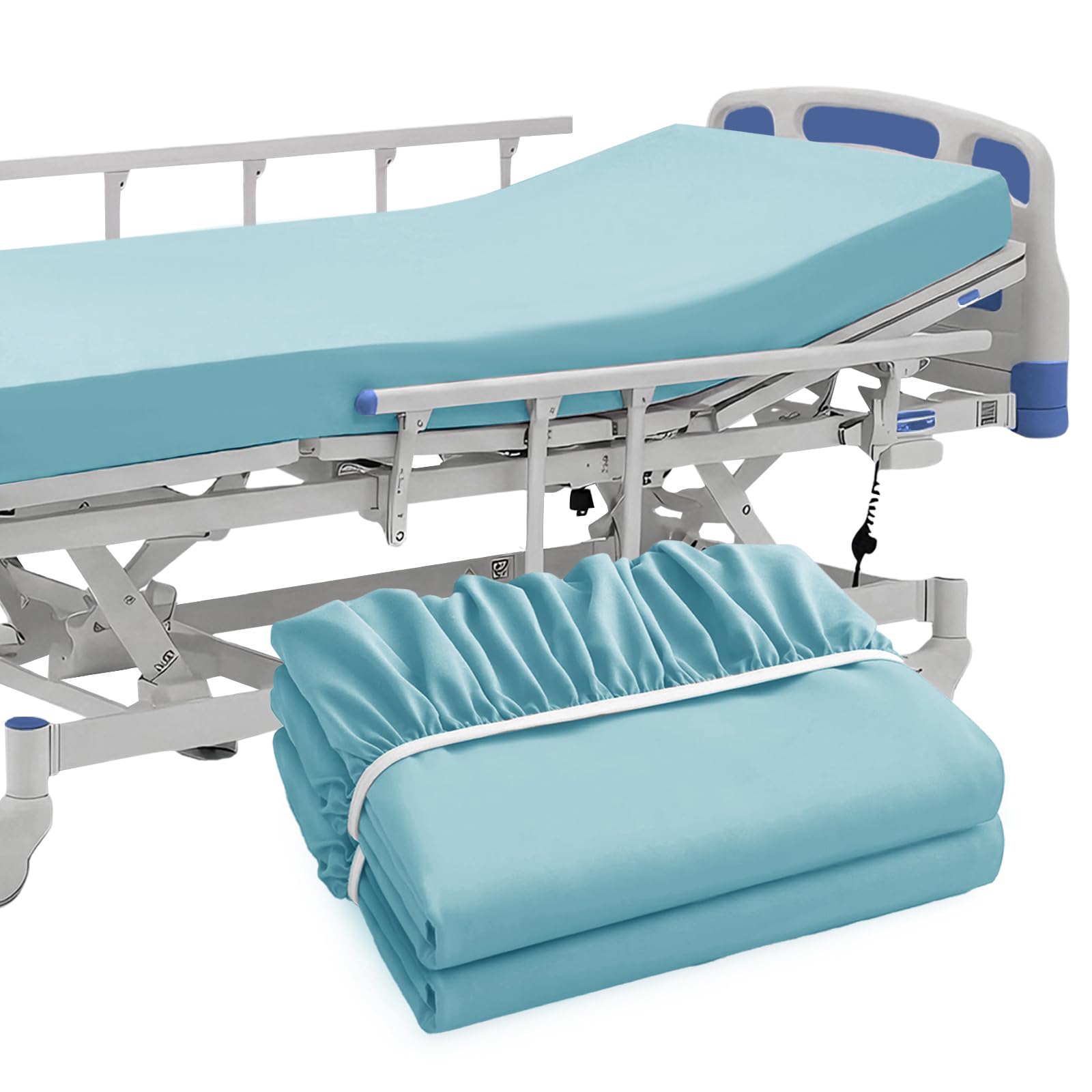 Hospital Fitted Sheets - Aqua Blue -1