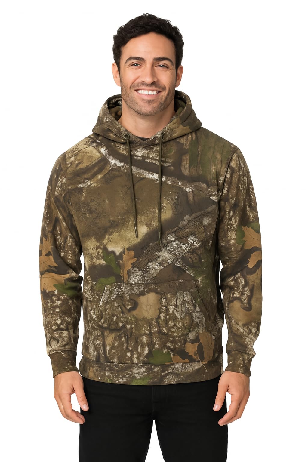 Bell Rangers Realtree APX Camo Hoodie Men & Women - Premium Fleece Hunting Gear with Zippered Pocket