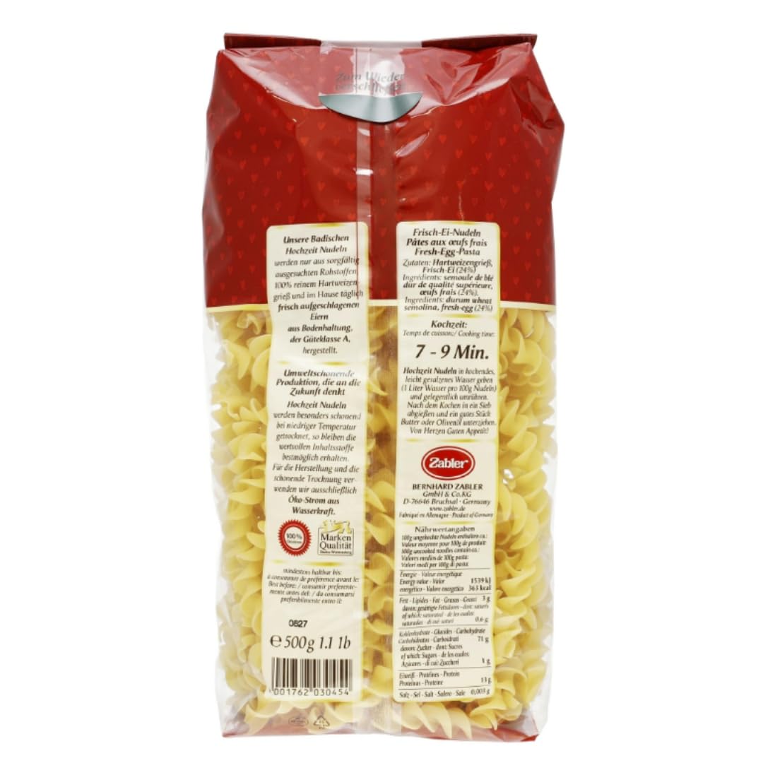Mit Pufai Grocery, Alnatura Dinkel Locken Nudeln pasta nudeln 500 gramm x 12 Stück + Zabler Hochzeit Nudeln Spirelli 500 Gramm X 4 STÜCK