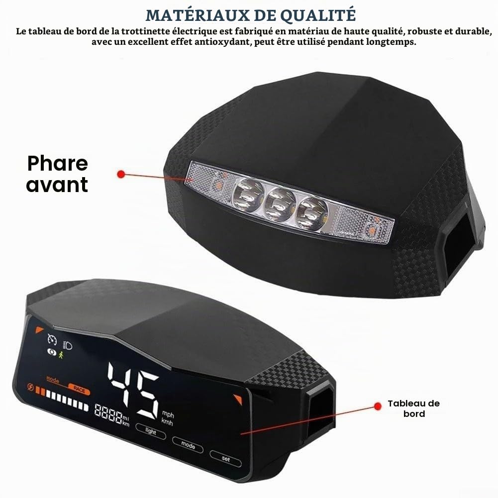 Écran d'affichage LED pour scooter électrique KUKIRIN G2 G3 G4, affichage clair de la vitesse, écran LCD (G3)